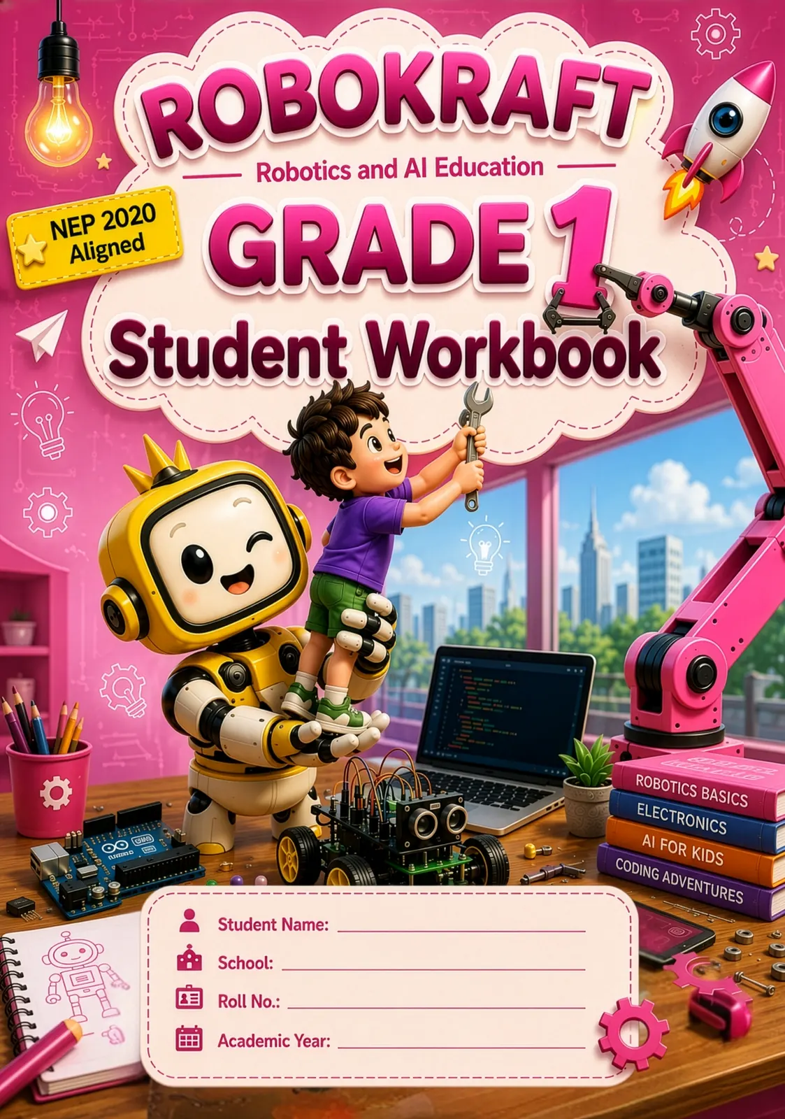 Robokraft grade 1 workbook cover